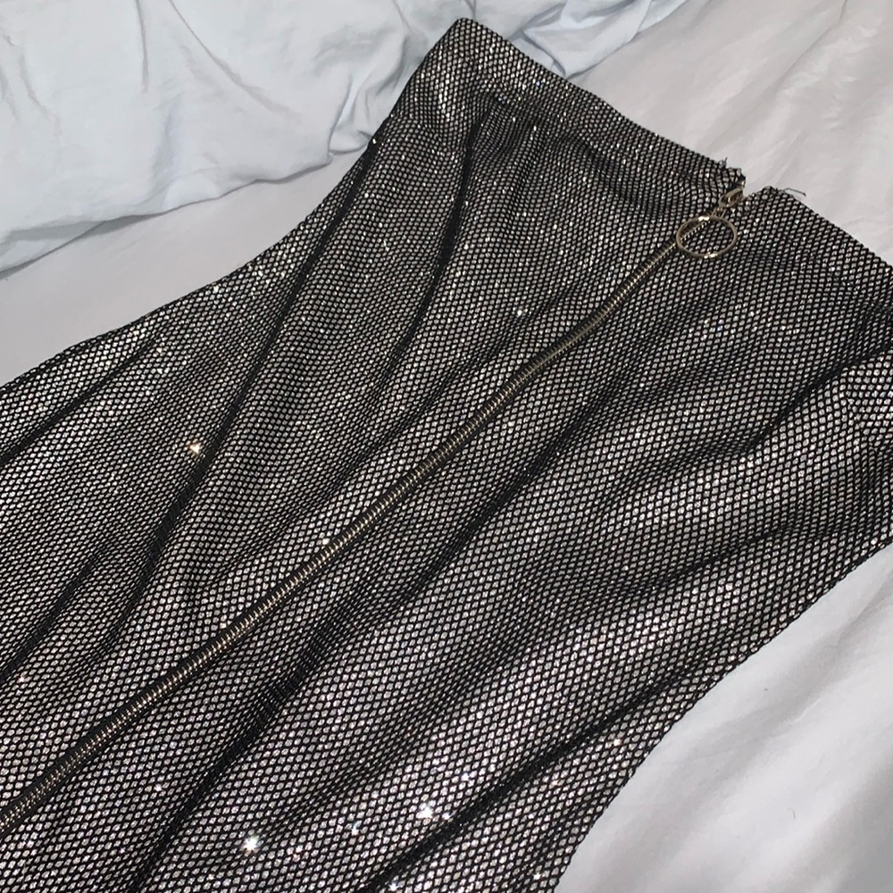 Strapless sparkly dress